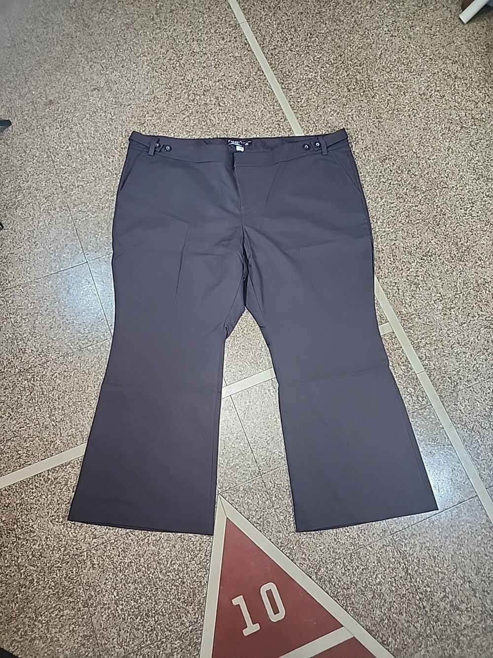 Old Navy Women's Plus Size 26 Short Low Waist Stretch Office Brown Pants Career
